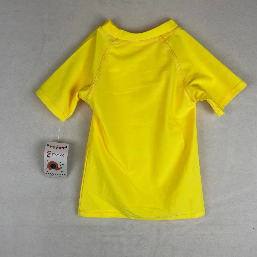 Stamico Kids Yellow Rash Guard Short Sleeve Swim‎ Shirt Sun Protection 2T NEW